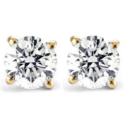 Pompeii3 1/4ct Diamond Studs 14k Yellow Gold In Multi