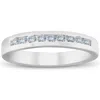 Pompeii3 1/4ct Diamond Wedding 14k White Gold Stackable Channel Set Ring High Polished In Multi