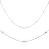 Pompeii3 1/4ct Diamonds Bezel Station Necklace 18" 14k White Gold Womens In Multi