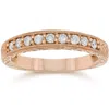 Pompeii3 1/4ct Engraved Diamond Ring 14k Rose Gold In Multi