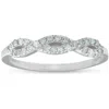 Pompeii3 1/4ct Infinity Diamond Wedding Stackable Ring 14k White Gold In Multi