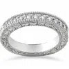 Pompeii3 1/4ct Lab Grown Diamond Vintage Wedding Ring 14k White Gold In Multi