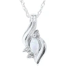 Pompeii3 1/4ct Marquise Opal Fancy Diamond Solitaire Accent Pendant 14k White Gold In Multi
