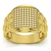 Pompeii3 1/4ct Pave Diamond Men's Wide Ring Lab Grown In White, Yellow, Or Rose Gold In Multi