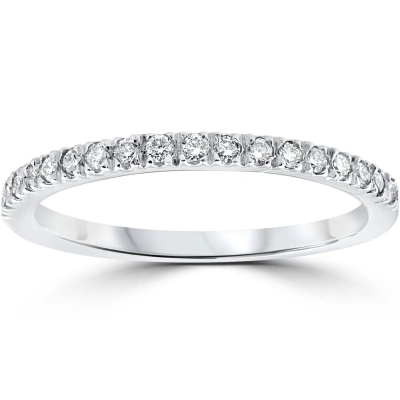 Pompeii3 1/4ct Pave Lab Created Diamond Wedding Ring 14k White Gold In Multi