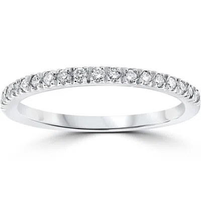 Pompeii3 1/4ct Pave Lab Created Diamond Wedding Ring 14k White Gold In Silver