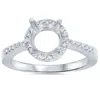 Pompeii3 1/4ct Round Pave Diamond Halo Engagement Ring 14k Mount Setting Mounting Vintage In Multi
