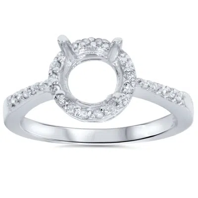 Pompeii3 1/4ct Round Pave Diamond Halo Engagement Ring 14k Mount Setting Mounting Vintage In Multi