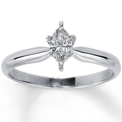 Pompeii3 1/4ct Solitaire Marquise Diamond Engagement Ring 14k White Gold In Multi
