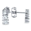 Pompeii3 1/4ct Three Stone Diamond Earrings 14k White Gold In Multi