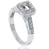 Pompeii3 1/4ct Vintage Semi Mount Engagement Ring 14k White Gold In Silver