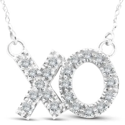 Pompeii3 1/4ct Xo Diamond Pendant 14k White Gold In Multi