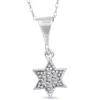 Pompeii3 14k 1/15ct Pave Star Of David Diamond Dangle Pendant In Multi
