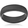 Pompeii3 14k Black Gold Mens 6mm High Polished Step Cut Wedding Band In Multi