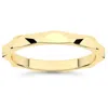 Pompeii3 14k Gold Geometric Stackable Wedding Band Women's Anniversary Ring In Multi