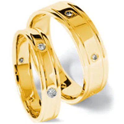 Pompeii3 14k Gold Matching Diamond Wedding Band Set Size Selectable In Multi