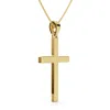 Pompeii3 14k Gold Polished Cross Pendant Necklace & 18" 14k Chain In Gold