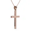 Pompeii3 14k Gold Polished Cross Pendant Necklace & 18" 14k Chain In Multi