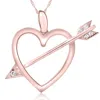 Pompeii3 14k Heart & Arrow Diamond Pendant Necklace 1" Tall In Multi