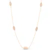 Pompeii3 14k Rose Gold 18" Station Leaf Womens Necklace In Multi