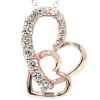 Pompeii3 14k Rose Gold 1ct Diamond Journey Heart Pendant In Multi