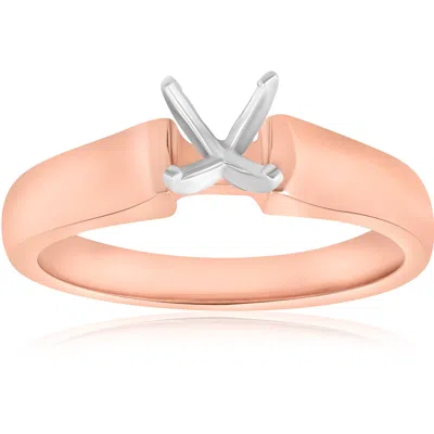 Pompeii3 14k Rose Gold Solitaire Ring Engagement Setting Mounting Solitaire In Multi