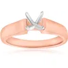 Pompeii3 14k Rose Gold Solitaire Ring Engagement Setting Mounting Solitaire In Pink