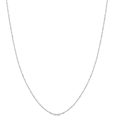 Pompeii3 14k White Gold 0.7-mm Round Cable Chain (18 Inches) In Silver