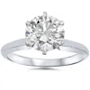 Pompeii3 14k White Gold 1 1/2 Carat Diamond Round Solitaire Engagement Ring Enhanced In Multi