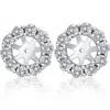 Pompeii3 14k White Gold 1 1/2 Ct. Diamond Studs Earring Jackets (9mm) Lab Grown In Multi