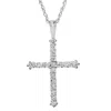 Pompeii3 14k White Gold 1/2ct Diamond Cross Pendant Necklace In Multi