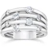 Pompeii3 14k White Gold 1ct Real Diamond Right Hand Ring Size Selectable In Multi