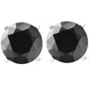Pompeii3 14k White Gold 1ct Round Cut Black Diamond Studs In Multi