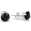 Pompeii3 14k White Gold 2ct Tw Round Cut Black Diamond Studs In Multi