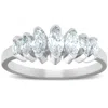 Pompeii3 14k White Gold 3/4ct Marquise Diamond Anniversary Ring In Multi