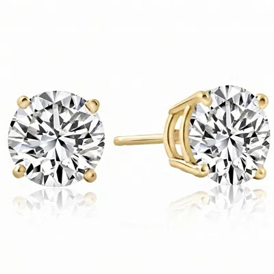 Pompeii3 14k White Or Yellow Gold 2 Ct T. W. Certified Natural Diamond Studs (i-j/i2-3)
