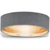 Pompeii3 14k Yellow & Black Gold Mens Satin Finish Flat Comfort Fit Wedding Band In Multi