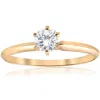 Pompeii3 14k Yellow Gold 1/2ct Round Solitaire Diamond Engagement Ring In Multi
