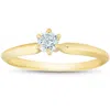 Pompeii3 14k Yellow Gold 1/5ct Round Solitaire Diamond Engagement Ring In Multi