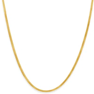 Pompeii3 14k Yellow Gold 2.15mm Herringbone Necklace Women's 18" Chain