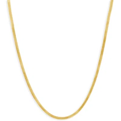 Pompeii3 14k Yellow Gold 3.2mm Herringbone Necklace Women's 18" Chain