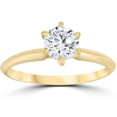 Pompeii3 14k Yellow Gold 3/4ct Round Solitaire Diamond Engagement Ring In Multi