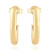 Pompeii3 14k Yellow Gold 3mm Small Women's Hoop Earrings .5" Tall 1 Grams In Multi