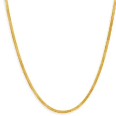 Pompeii3 14k Yellow Gold 4.8mm Herringbone Necklace Women's 18" Chain