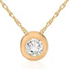Pompeii3 14k Yellow Gold 5/8ct Round Bezel Solitaire Diamond Pendant 14k Necklace In Gold