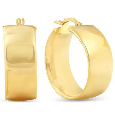 Pompeii3 14k Yellow Gold Classic High Polished 19mm Womens Hoops Earrings In Multi