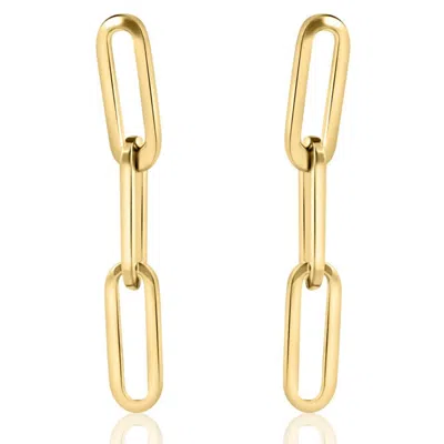 Pompeii3 14k Yellow Gold Clip Dangle Women's Earrings 3/4" Tall In Multi
