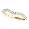 Pompeii3 14k Yellow Gold Contour Diamond Wedding Band Anniversary Ring In Multi
