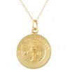 Pompeii3 14k Yellow Gold First Holy Communion Medal Pendant .5" Tall 1.5 Grams In Gold