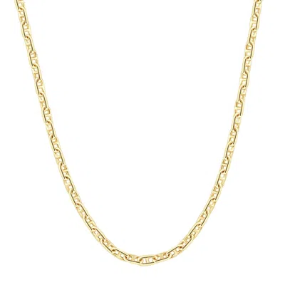 Pompeii3 14k Yellow Gold Marine Women's 24" Chain Necklace 22 Grams 5.5mm Thick In Green